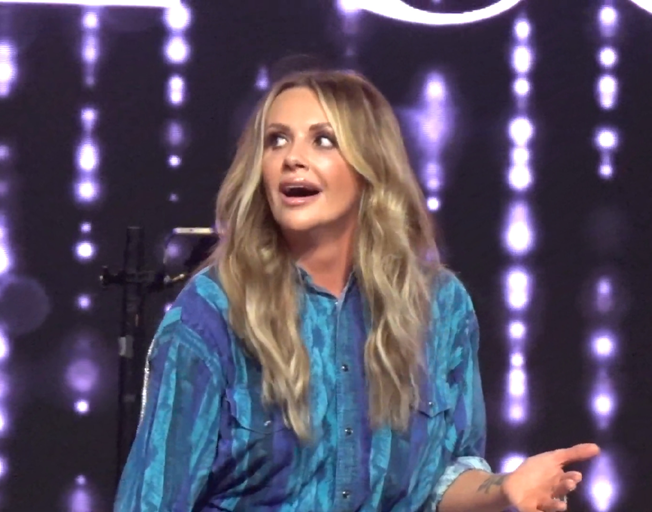 Carly Pearce Tries to Be Careful to NOT Fall on Stage