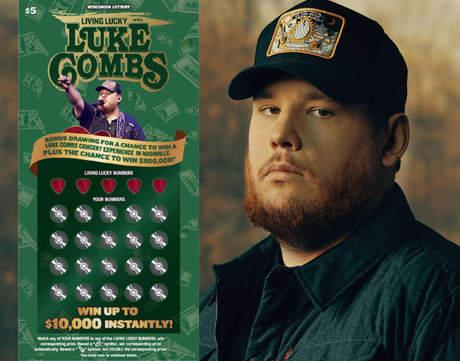 Wisconsin Lottery Launches Scratch-Off Tickets Featuring Luke Combs