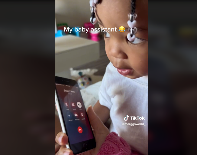 VIRAL VIDEO: Toddler Handles Spam Caller for Mom