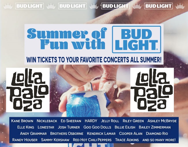 Win Tickets to Lollapalooza with the Summer of Fun with Bud Light