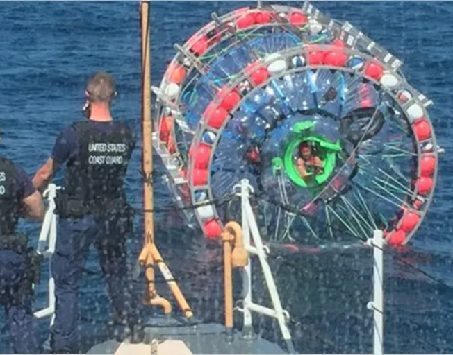 Florida Man Arrested for Trying to Cross Ocean in Giant Hamster Wheel