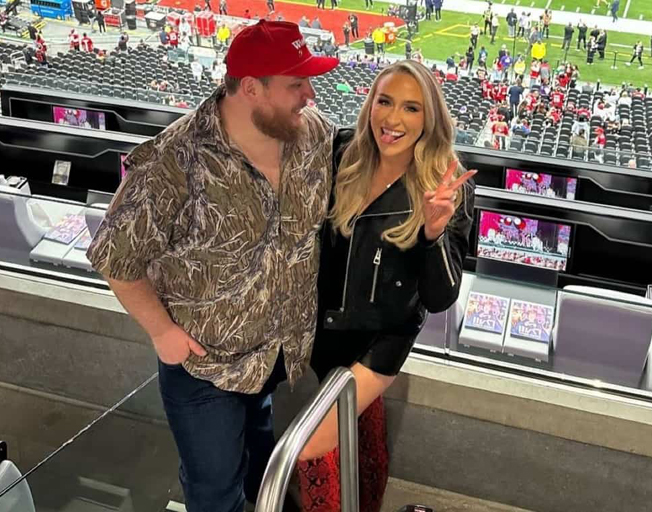 Luke Combs and Wife Nicole Make A Splash With VIP Super Bowl Date Night