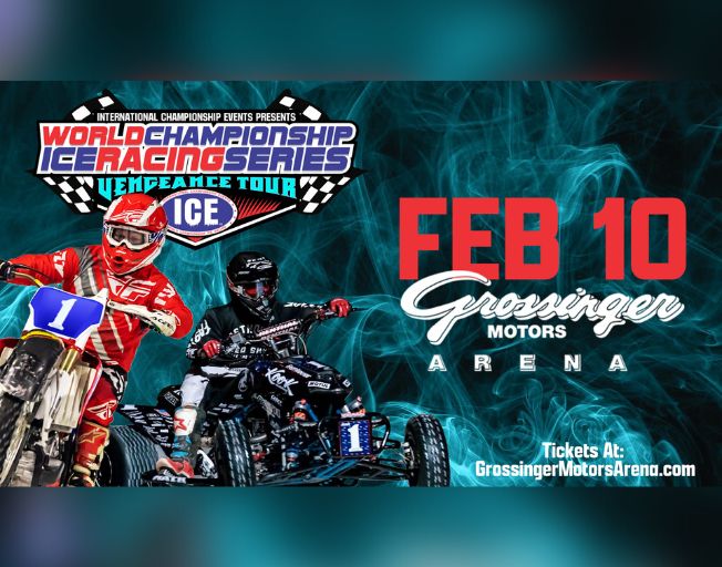 Win Tickets to World Championship Ice Racing at Grossinger Motors Arena