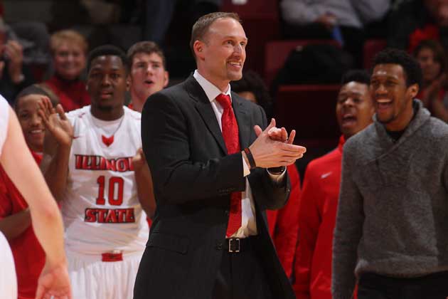 Dan Muller cheers on his Redbirds as they remain undefeated in the MVC.