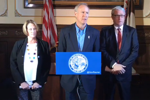 Christine Radogno, Bruce Rauner and im Durkin