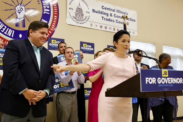 J.B, Pritzker and Susana Mendoza