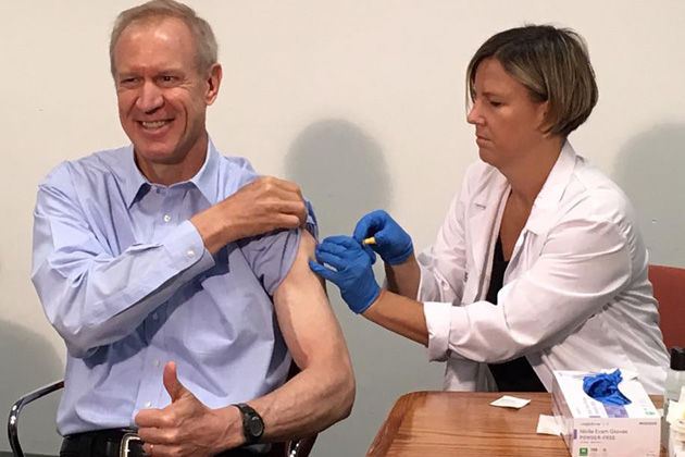 Rauner gets flu shot; state promotes vaccinations