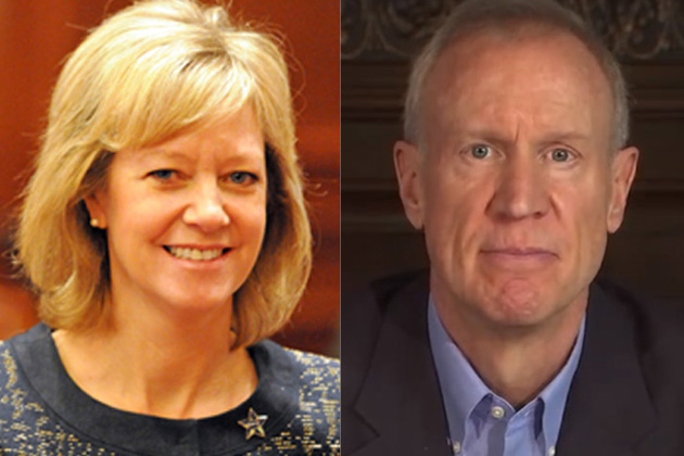 Jeanne Ives and Bruce Rauner