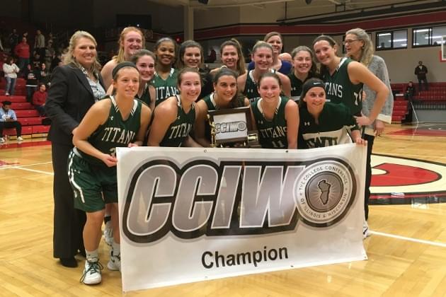 Titan women, men clinch share of CCIW titles with wins at Carthage