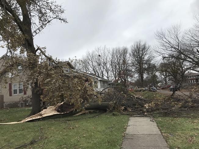 Illinois prison inmates help with clean up after Taylorville tornado