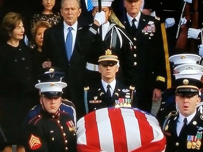 Area soldier is part of history after Bush farewell