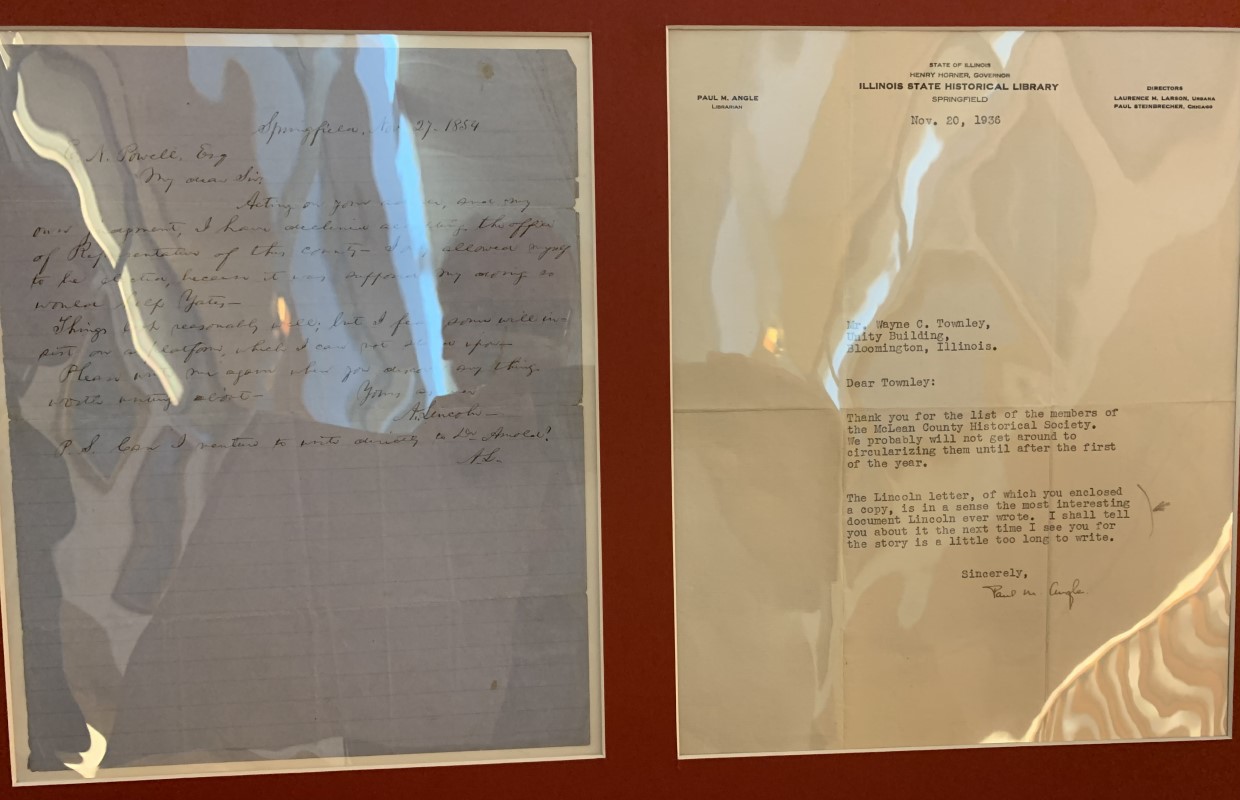 Bloomington collector donates 170-year old letter Lincoln wrote to ALPLM