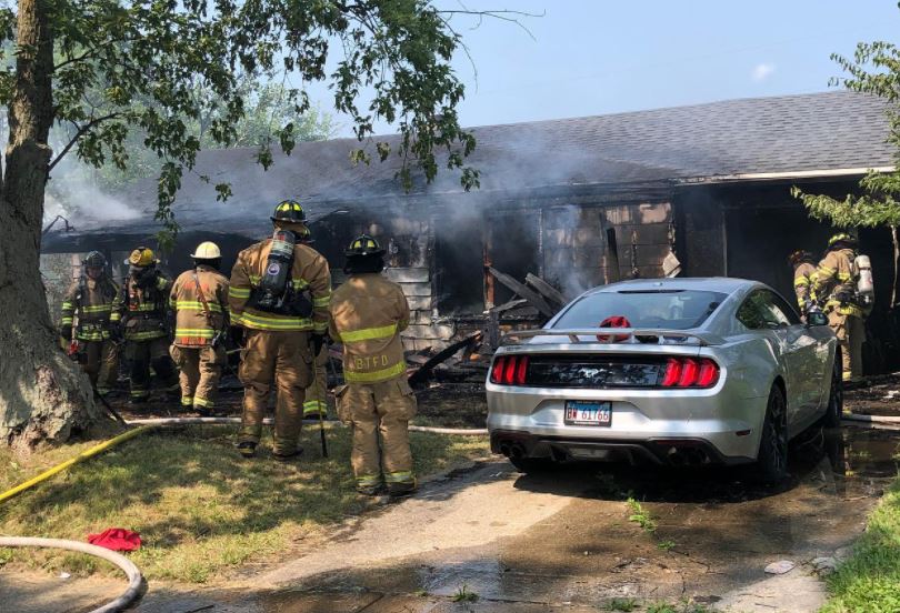 Fire heavily damages home in south Bloomington