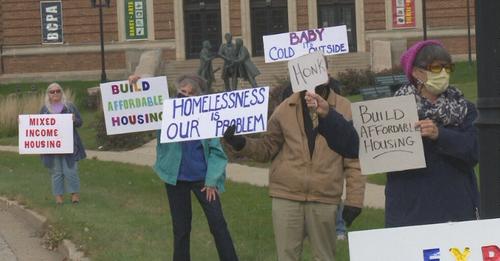 Social group rallies for affordable housing in Bloomington-Normal