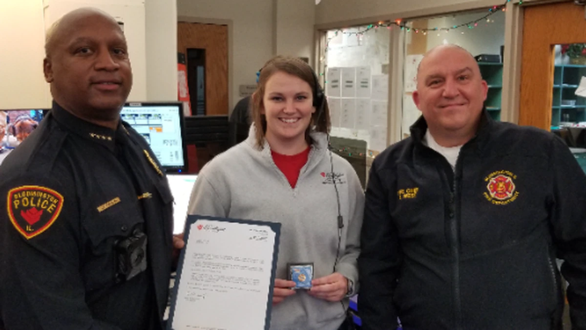 Local dispatcher honored for saving two lives