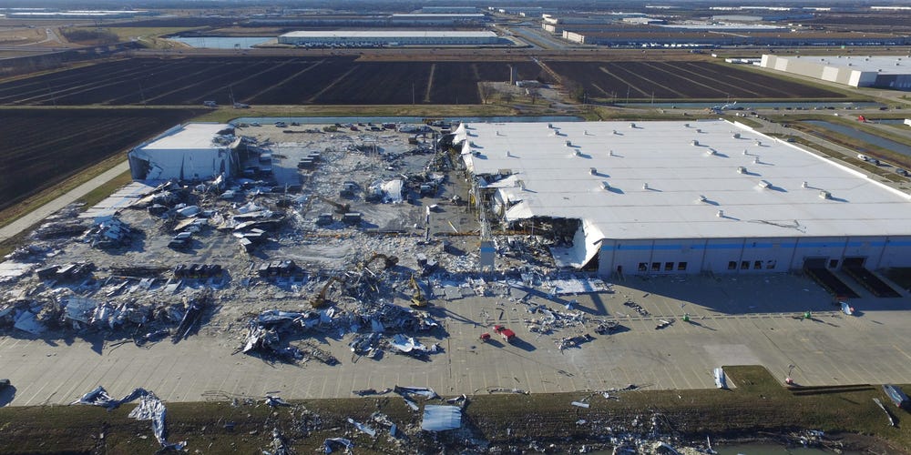 New information about the deadly Amazon warehouse collapse last year in Edwardsville