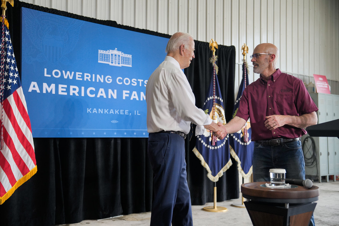 President Biden stops at Illinois farm to announce $500M in funding