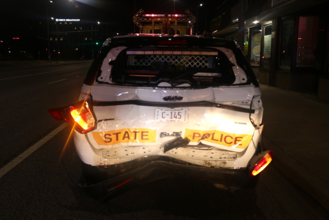 ISP squad car hit again by Scott’s Law violator