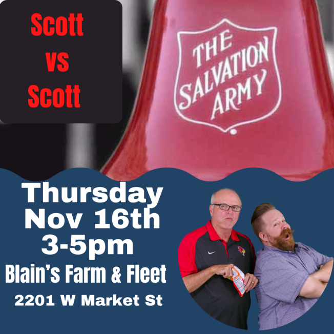 2023 “Scott vs. Scott” Salvation Army Red Kettle Challenge