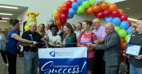 Bloomington’s library celebrates completed renovations, expansions with ribbon-cutting