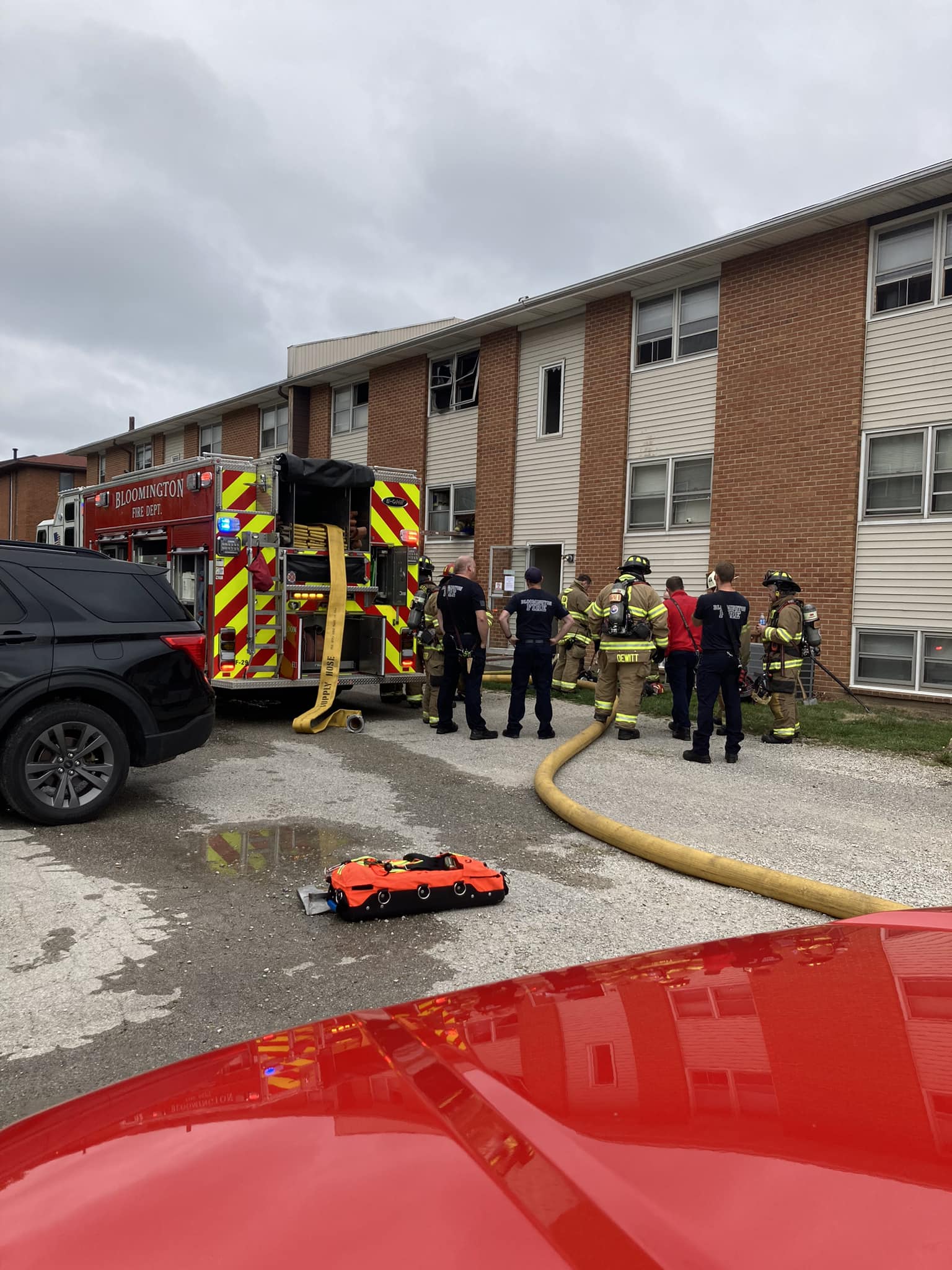 Bloomington Firefighters save a dog from a local apartment fire