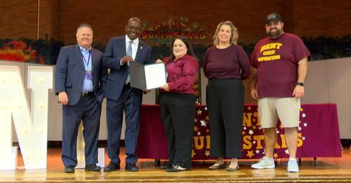 Bent Elementary receives centennial proclamation