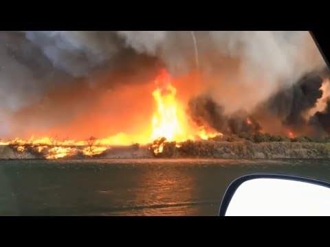 Extreme Weather! Crazy Firenado & Huge Water Spout In California!