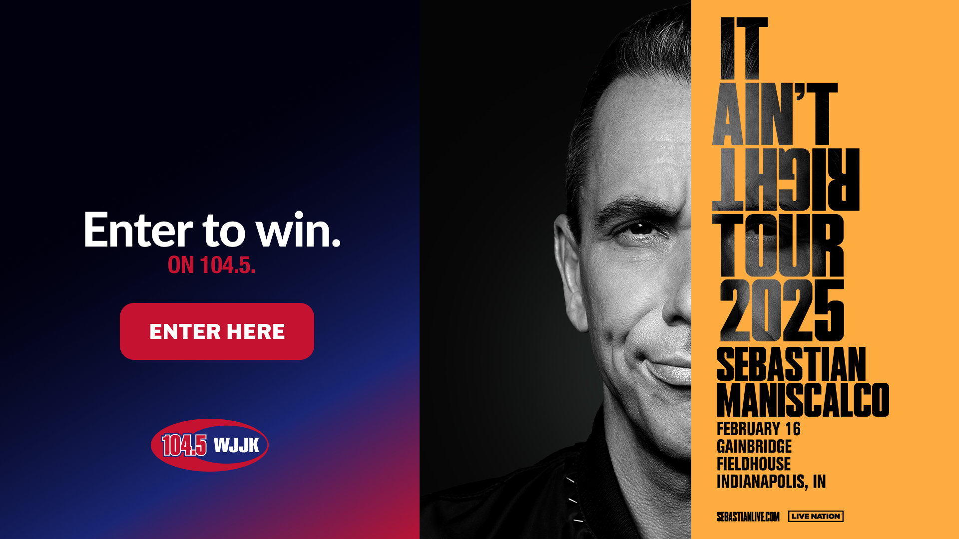 Enter To Win Sebastian Maniscalco Tickets