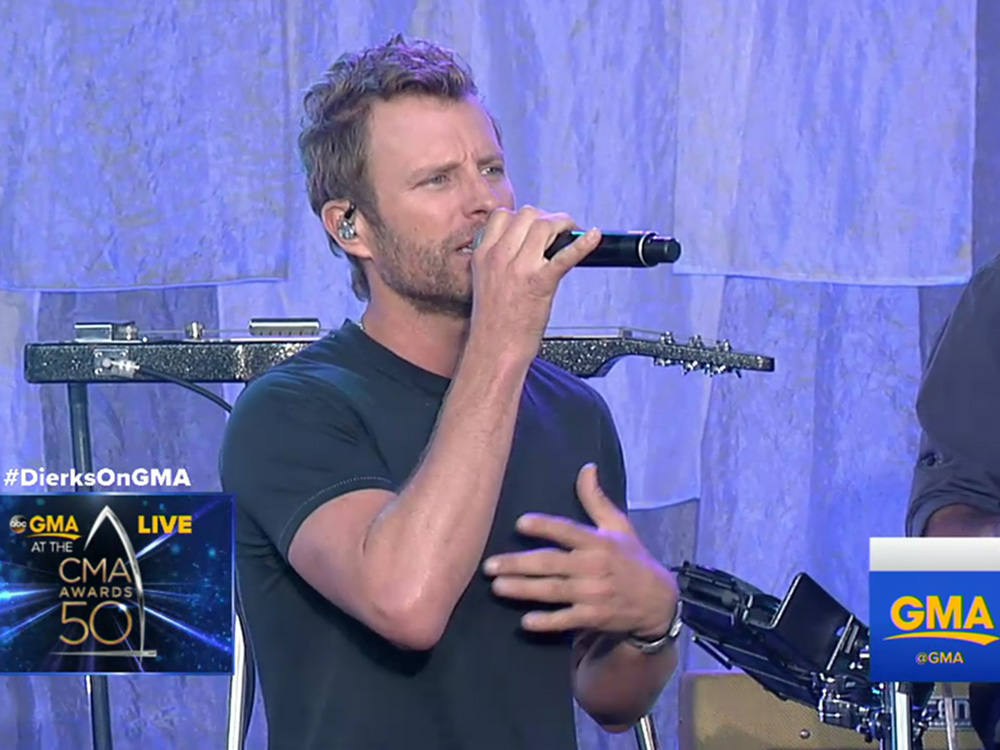 Watch Dierks Bentley Brighten Up Nashville With a Dark Performance of “Black” on “GMA”