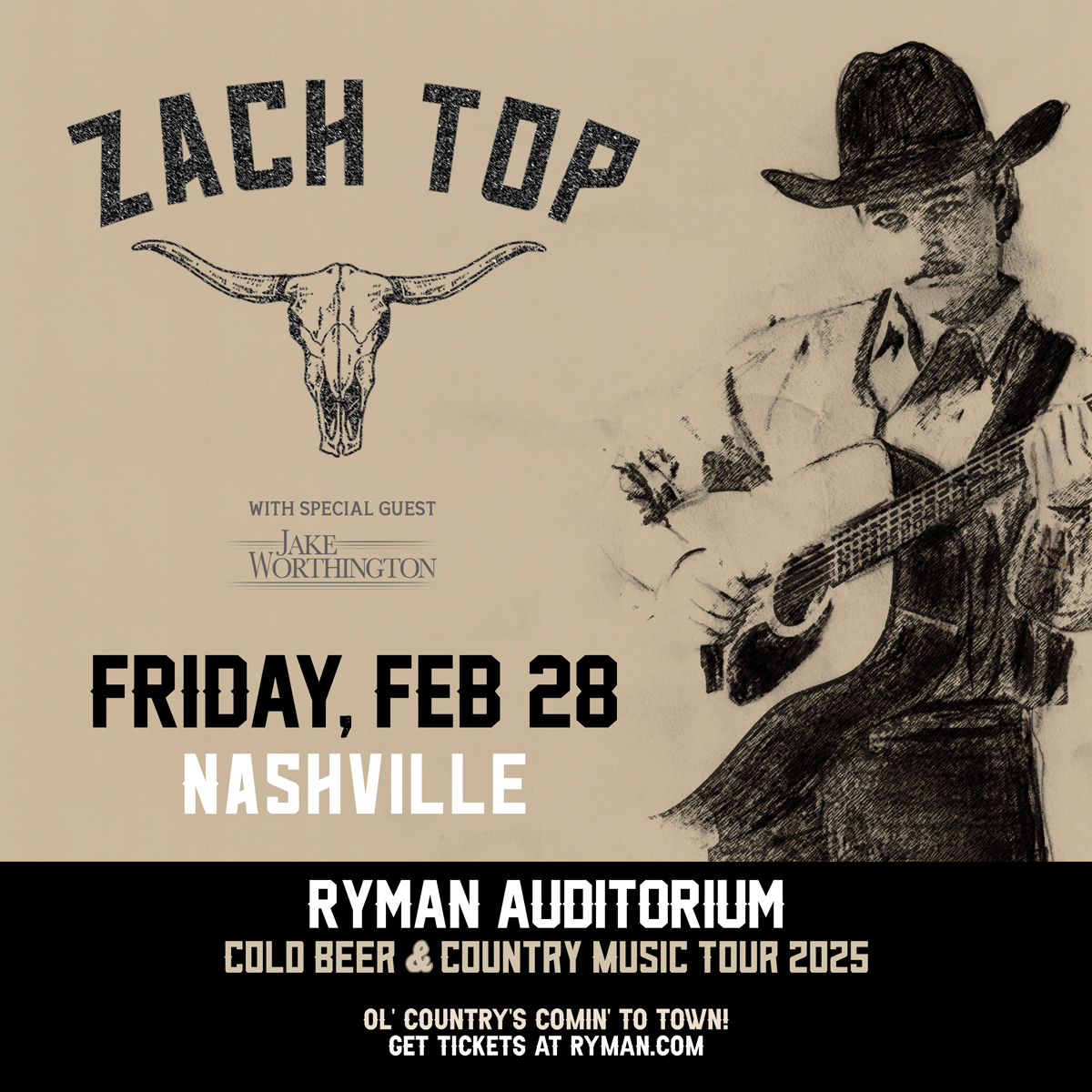 Zach Top | Ryman Auditorium | 2.28.25 & 3.1.25