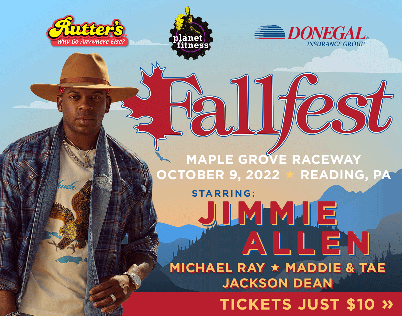 Fallfest Country Music Festival on October 9th at Maple Grove Raceway