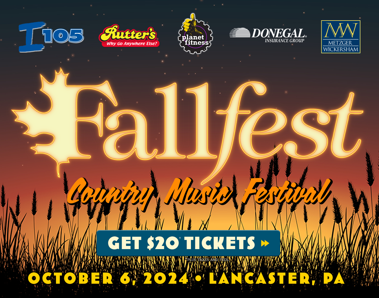 Cole Swindell to Headline the 2024 I-105 FallFest Country Music Festival on October 6th