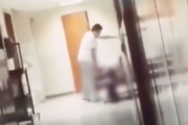 Watch This Doctor Rub His Balls All Over a Passed Out Patient