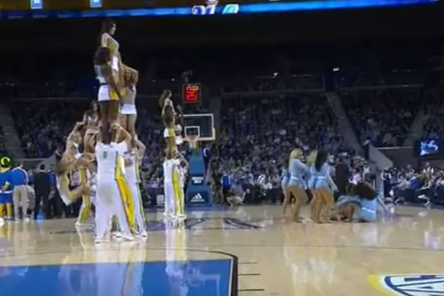 Watch This UCLA Cheerleader Take a Couple of Nasty Falls [VIDEO]