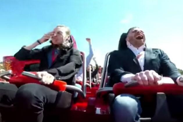 Watch This Dude On a Rollercoaster Take a Pigeon to the Neck [VIDEO]