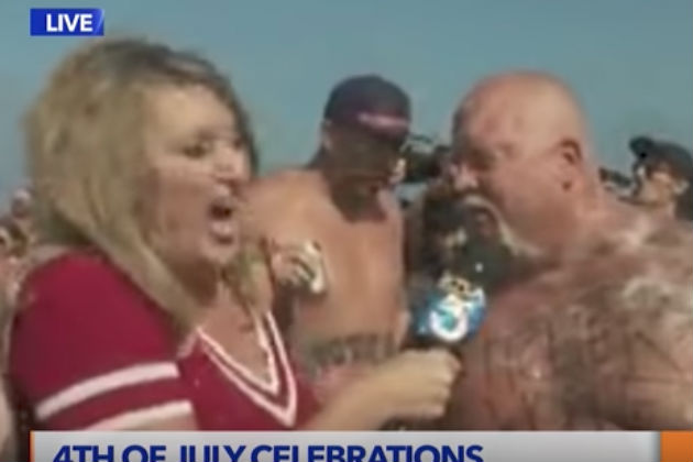 Watch This TV Reporter Get Absolutely Covered in Puke [VIDEO]