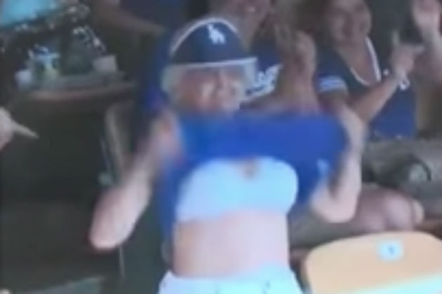 An Elderly Woman Flashed the Crowd at a Los Angeles Dodgers Game [VIDEO]