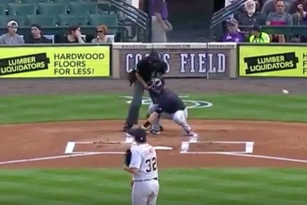 Watch This Umpire Take a Michael Fulmer Warm-Up Pitch Right in the Groin