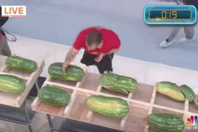 Watch This Guy Karate Chop 42 Watermelons in One Minute [VIDEO]