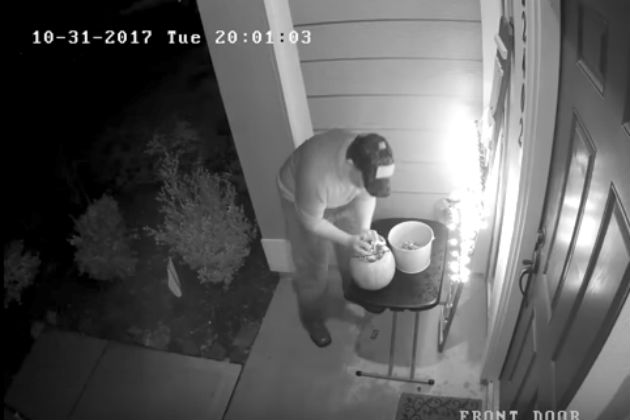 Watch This Grown Man Steal a Whole Bunch of Halloween Candy [VIDEO]