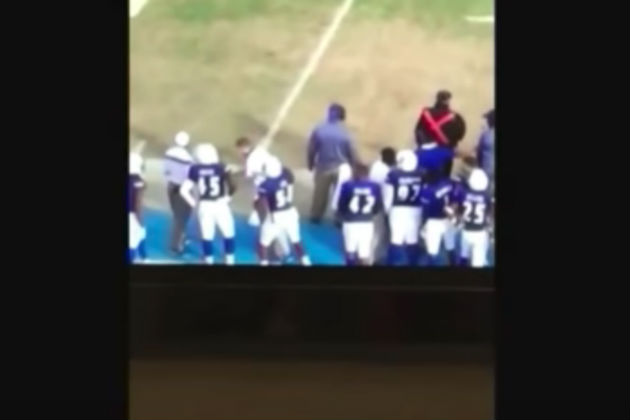 Watch This Football Player Sucker Punch His Coach on the Sideline [VIDEO]