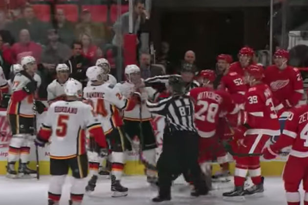 A Gigantic Brawl Erupted During Wednesday Night’s Detroit Red Wings Game [VIDEO]