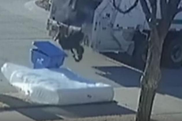 Trash Collector’s Backflip Caught On Home Security Camera [VIDEO]