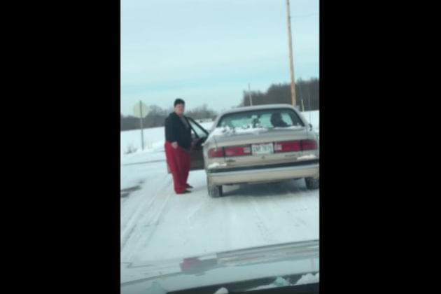 A Woman with Road Rage Drops Her Pants and Moons the Car Behind Her [NSFW VIDEO]