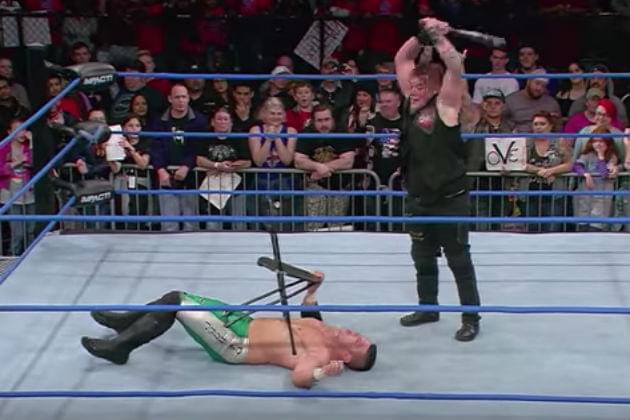 Watch Professional Wrestler Eddie Edwards Take a Baseball Bat to the Face [VIDEO]