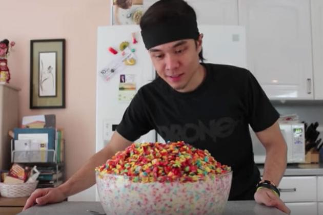 Watch Competitive Eater Matt Stonie Devour a Giant Bowl of Fruity Pebbles [VIDEO]