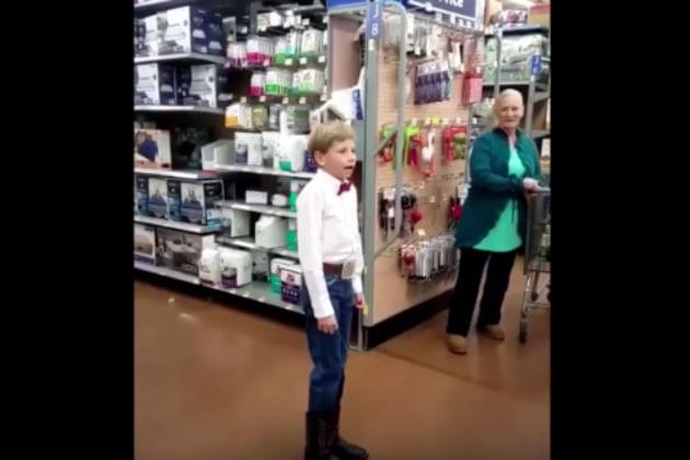 This Kid Decided the Best Place to Start Yodeling was Inside a Wal-Mart [VIDEO]