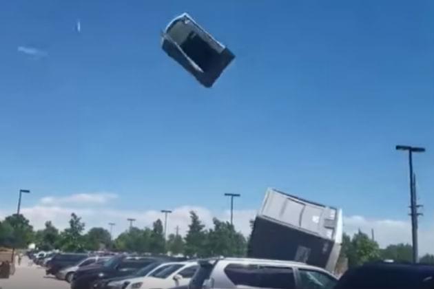 The Wind Grabbed These Porta-Potties and Sent Them Flying [VIDEO]