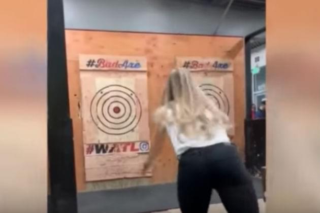 Watch This Woman Nearly Get Hit By an Axe That She Threw [VIDEO]