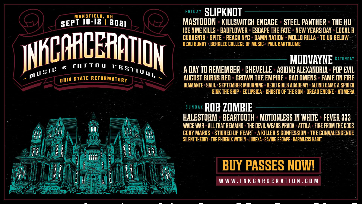 Slipknot, Mudvayne, Rob Zombie Tapped to Headline Inkcarceration Festival